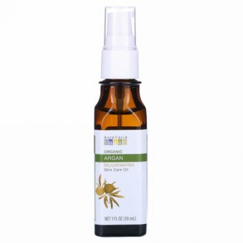 Aura Cacia, オーガニックスキンケアオイル、若返り、アルガン、1 fl oz (30 ml)