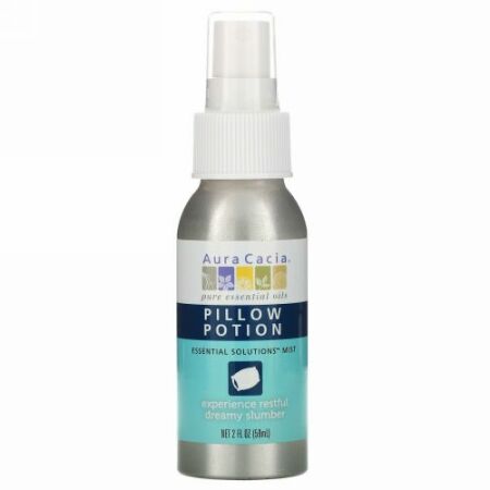 Aura Cacia, 枕用香水, エッセンシャル溶液 ミスト, 2 オンス (59 ml)