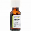 Aura Cacia, 100% ピュア エッセンシャルオイル、 グレープフルーツ、 0.5 fl oz (15 ml)