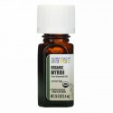 Aura Cacia, ピュアエッセンシャルオイル、オーガニックミルラ、7.4ml（0.25 液量オンス）