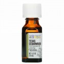Aura Cacia, ピュアエッセンシャルオイル、テキサスシダーウッド、15ml（0.5液量オンス）
