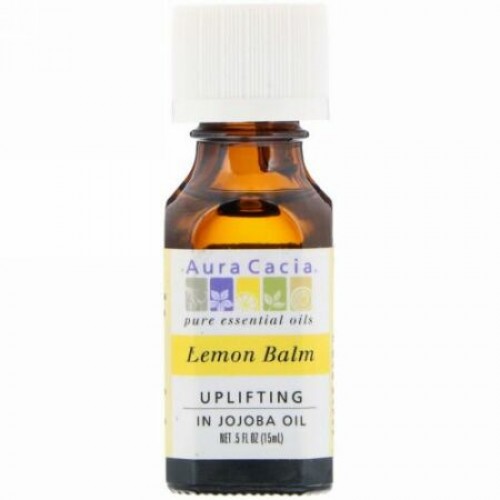Aura Cacia, レモン・バーム、アップリフティング、.5 液量オンス (15 ml)