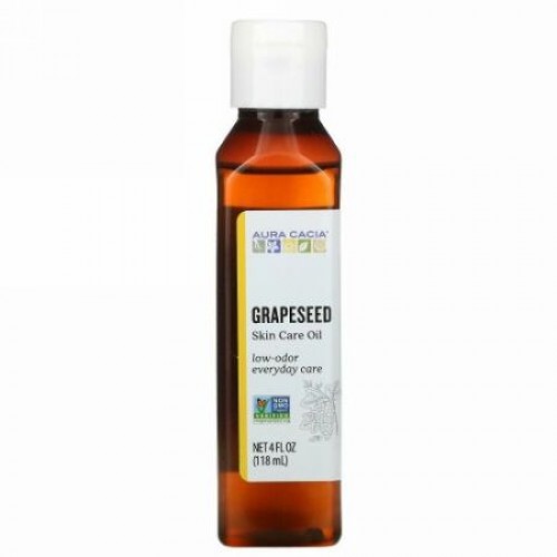 Aura Cacia, Skin Care Oil,  Grapeseed, 4 fl oz (118 ml)