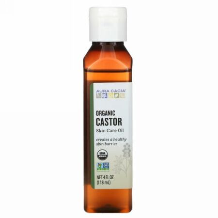 Aura Cacia, Skin Care Oil, Organic Castor, 4 fl oz (118 ml)