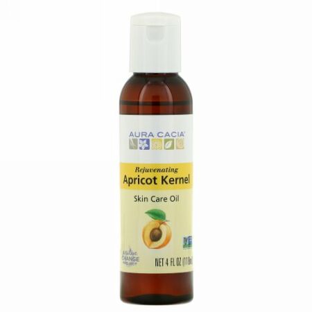 Aura Cacia, Skin Care Oil, Rejuvenating Apricot Kernel, 4 fl oz (118 ml)