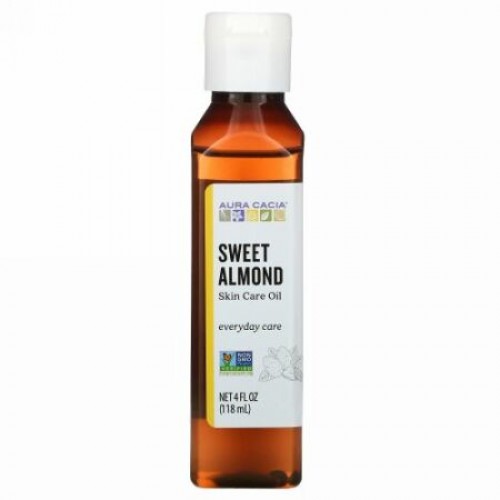 Aura Cacia, スキンケアオイル、スイートアーモンド、118ml（4液量オンス）
