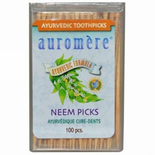 Auromere, Ayurvedic Toothpicks、Neem Picks、100本