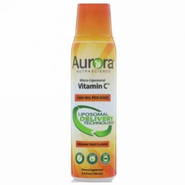 Aurora Nutrascience, Micro-Liposomal Vitamin C（マイクロ リポソームビタミンC）、オーガニック果実味、1,000mg、160ml（5.4液量オンス） (Discontinued Item)