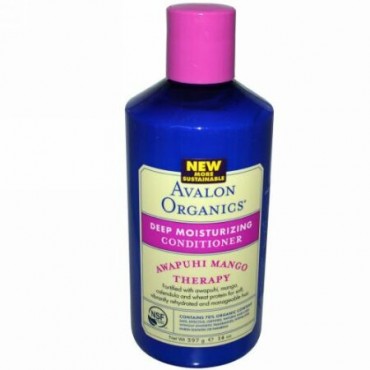 Avalon Organics, ディープモイスチャライジングコンディショナー、アワプヒ･マンゴーセラピー、14 oz (397 g) (Discontinued Item)