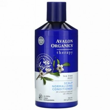 Avalon Organics, スカルプ･ノーマライジング･コンディショナー　ティーツリーミントセラピー　14 oz (397 g)