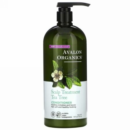 Avalon Organics, スカルプトリートメントコンディショナー、ティーツリー、907g（32oz）