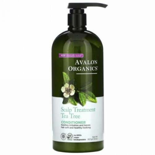 Avalon Organics, スカルプトリートメントコンディショナー、ティーツリー、907g（32oz）