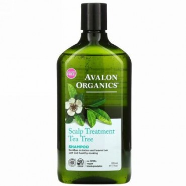 Avalon Organics, シャンプー、スカルプトリートメント、ティーツリー、325ml（11fl oz）