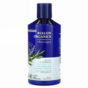 Avalon Organics, 増毛コンディショナー, ビオチンB複合体セラピー, 14オンス (397 g)