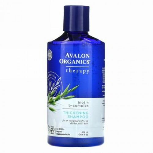 Avalon Organics, Thickening Shampoo、ビオチンBコンプレックスセラピー、14液量オンス (414 ml)