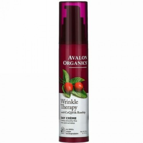 Avalon Organics, CoQ10リペア, 抗皺クリーム, 1.75オンス（50 g）