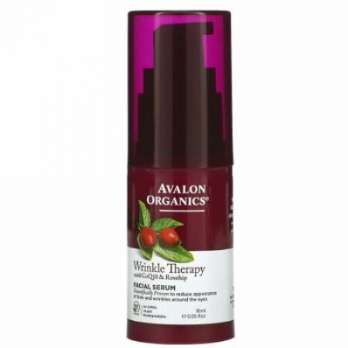 Avalon Organics, CoQ10 リペア、リンクルディフェンスセラム(シワ予防の美容液)、.55液オンス (16 ml)