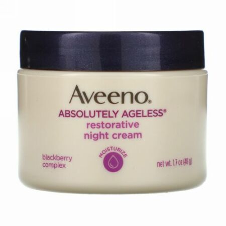 Aveeno, アブソルートリーエイジレス、回復ナイトクリーム、1.7オンス (48 g)