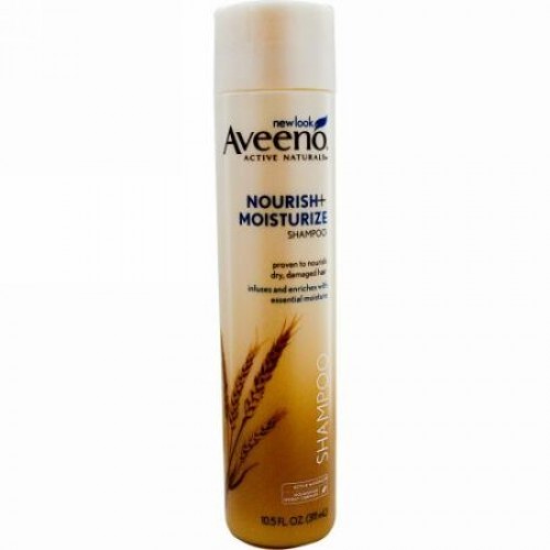 Aveeno, アクティブ･ナチュラルズ、栄養＋保湿をもたらすシャンプー、10.5 fl oz (311 ml) (Discontinued Item)