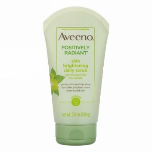 Aveeno, Active Naturals（アクティブナチュラルズ）、Positively Radiant（ポジティブリーラディアント）、スキンブライトニングデイリースクラブ、140g