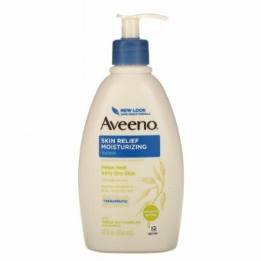 Aveeno, アクティブナチュラルズ、スキンリリーフ、微香ローション、鎮静効果のあるオート麦とカモミール、12 fl oz (354 ml) (Discontinued Item)