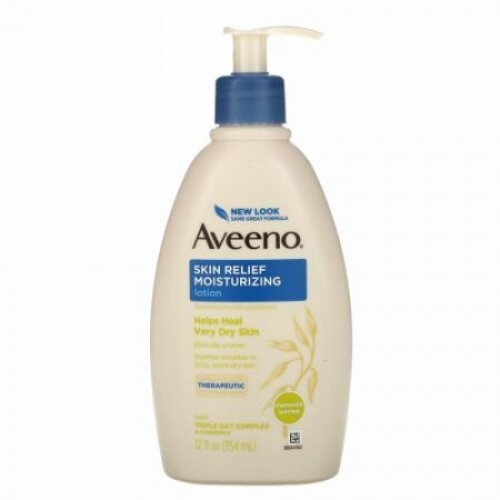 Aveeno, アクティブナチュラルズ、スキンリリーフ、微香ローション、鎮静効果のあるオート麦とカモミール、12 fl oz (354 ml) (Discontinued Item)