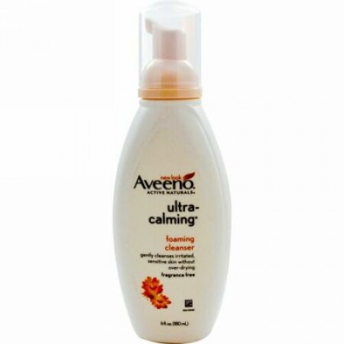 Aveeno, Active Naturals、ウルトラ・カーミング、フォーミング・クレンザー、無香料、6オンス (180 ml)