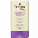 Aveeno, 赤ちゃん, 自然な保護, フェイススティック日焼け止め, ブロードスペクトラムSPF50, 0.5オンス (14 g) (Discontinued Item)