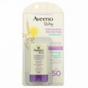 Aveeno, 赤ちゃん, 自然な保護, フェイススティック日焼け止め, ブロードスペクトラムSPF50, 0.5オンス (14 g) (Discontinued Item)