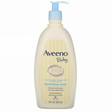 Aveeno, ベビー、デイリー･モイスチャー･ローション、無香料、18液量オンス(532 ml)