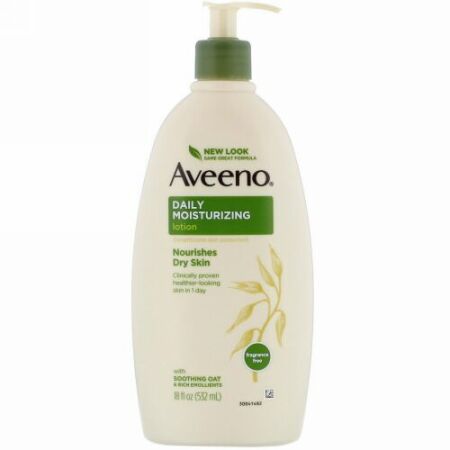 Aveeno, 毎日のモイスチャライジングローション、無香料、532ml（18液量オンス）