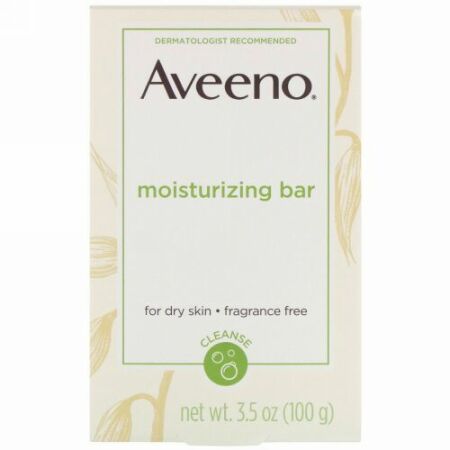 Aveeno, アクティブナチュラルズ®, モイスチャライジングバー, 無香料, 3.5 オンス (100 g)