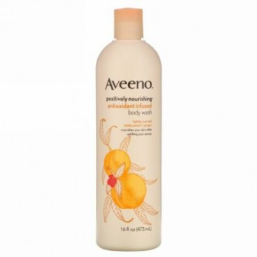 Aveeno, 積極的ンに栄養を与える抗酸化物質配合ボディウォッシュ、ホワイトピーチ + ジンジャー、16液量オンス (473 ml)