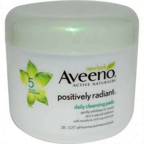 Aveeno, Active Naturals, Positively Radiant Cleansing Pads, 28ct (Discontinued Item)