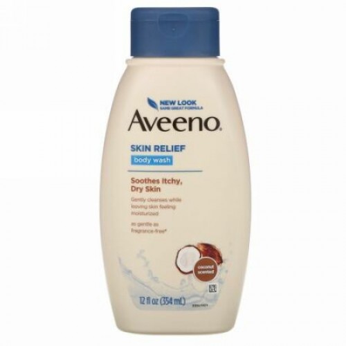 Aveeno, Skin Relief Gentle Scent Body Wash, Nourishing Coconut, 12 fl oz (354 ml)