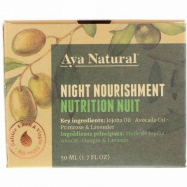 Aya Natural, 夜用栄養クリーム、1.7 fl oz (50 ml) (Discontinued Item)