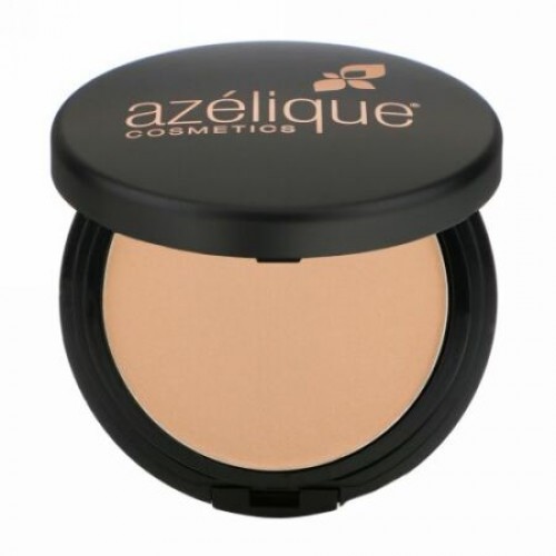 Azelique, 固形パウダーサテンファンデーション、ライト、動物実験不実施、認定ビーガン、 0.35 oz (10 g) (Discontinued Item)