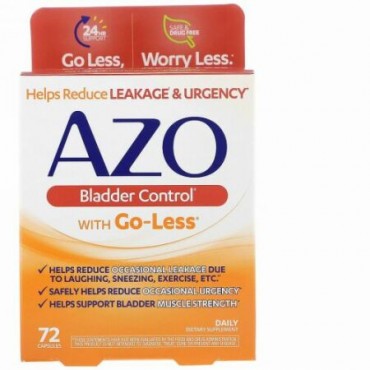 Azo, Go-Less入り膀胱コントロールサプリ、カプセル72粒