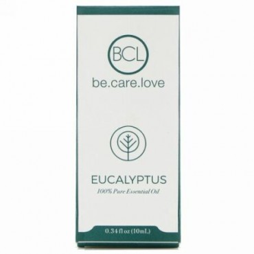 BCL, Be Care Love, 100%ピュアエッセンシャルオイル、ユーカリ、0.34液量オンス (10 ml) (Discontinued Item)