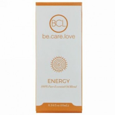 BCL, Be Care Love, 100%ピュアエッセンシャルオイルブレンド、エネルギー、0.34液量オンス (10 ml) (Discontinued Item)
