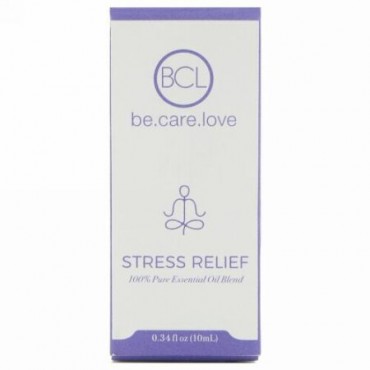BCL, Be Care Love, 100%ピュアエッセンシャルオイルブレンド、ストレス緩和、0.34液量オンス (10 ml) (Discontinued Item)