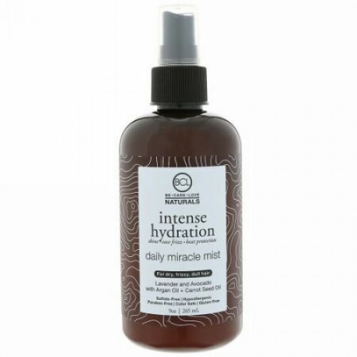 BCL, Be Care Love, ナチュラルズ、インテンスハイドレーション、デイリーミラクルミスト、9オンス (265 ml) (Discontinued Item)