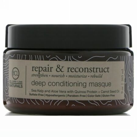 BCL, Be Care Love, ナチュラルズ、リペア & リコンストラクト、ディープコンディショニングマスク、9オンス (265 ml) (Discontinued Item)