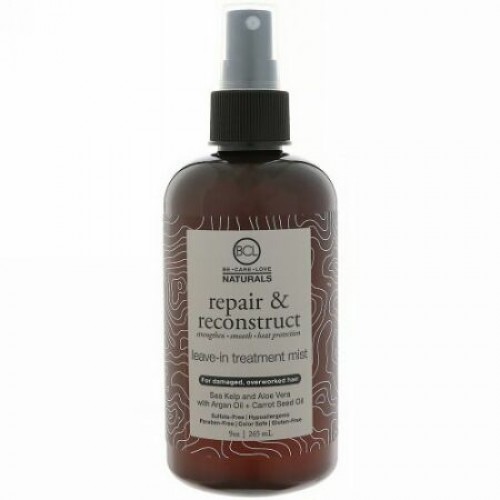 BCL, Be Care Love, ナチュラルズ、リペア & リコンストラクト、リーブイントリートメントミスト、9オンス (265 ml) (Discontinued Item)