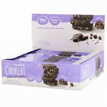 BNRG, パワークランチ® プロテインエネルギーバー, チョコラット, ダークチョコレート, 12 本, 各 1.54 オンス (43 g)