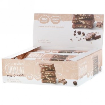 BNRG, パワークランチ プロテイン エネルギー バー、 チョコレート、 ミルク チョコレート、 12 バー、各1.5 oz (42 g)