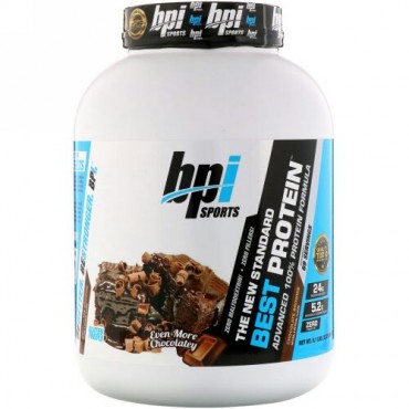 BPI Sports, ベストプロテイン、アドバンス100%プロテインフォーミュラ、チョコレートブラウニー、5.1 lbs (2,329 g)
