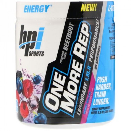 BPI Sports, ワンモアレップ、ベリースプラッシュ、250g（8.8 oz） (Discontinued Item)