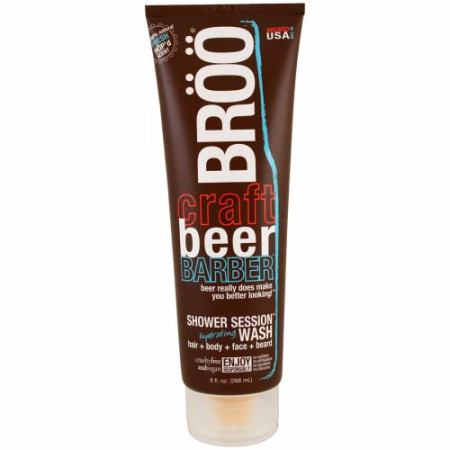 BRöö, クラフトビール・バーバー、シャワーセッションハイドレーティングウォッシュ、フレッシュな香り、 9 fl oz (266 ml) (Discontinued Item)