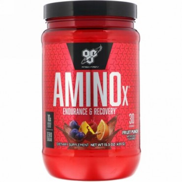 BSN, AminoX（アミノX）、持久力と回復力、フルーツポンチ、435g（15.3オンス）